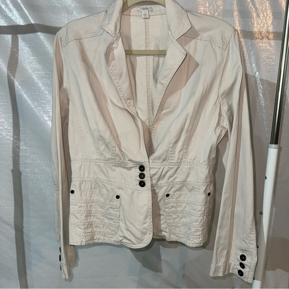 Apt 9 Off white denim Blazer‎ jacket